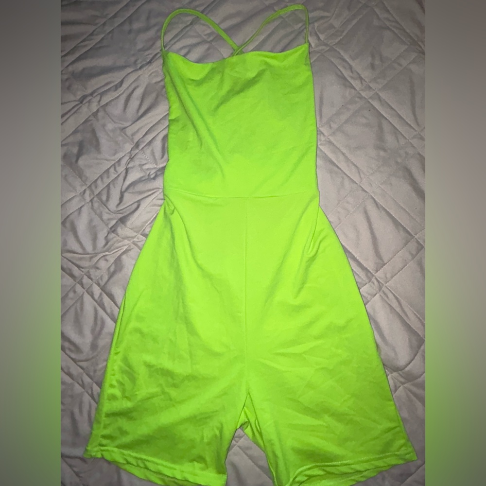 Neon green romper